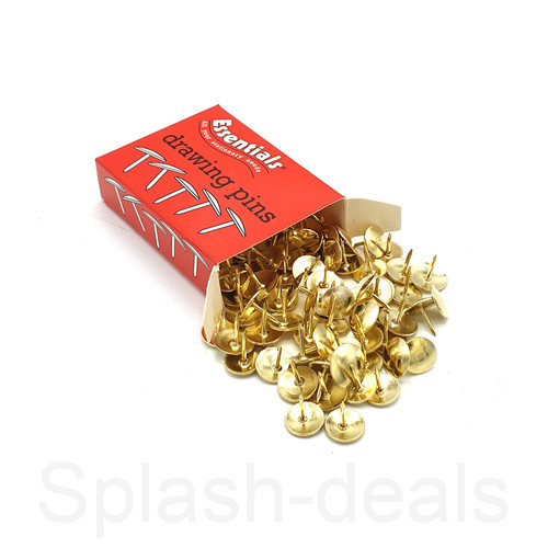 100 brass drawing pins - 100, x