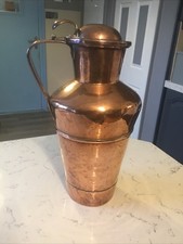 A BEAUTIFUL LARGE ARTS & CRAFTS,HAND BEATEN COPPER ALE JUG CIRCA-1890.