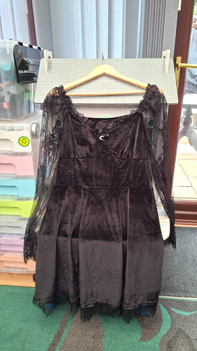 Gothic black crushed velvet - gothic,