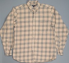 BURBERRY London Shirt Nova Check Long Sleeve Check Beige Men’s Size Medium
