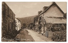 Brendon Post Office postcard Lynton Devon