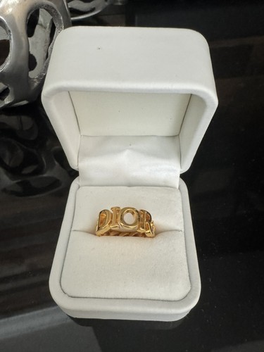 Dior logo chain ring - dior, 7.5,
