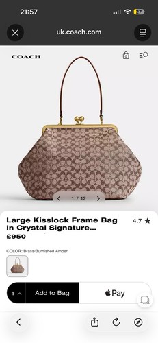 Coach large kisslock frame - kisslock, bag
