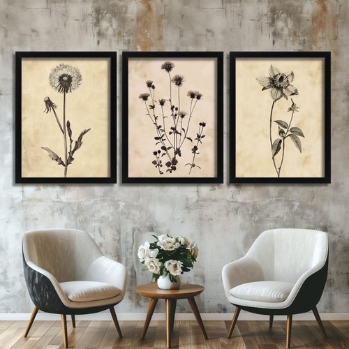 Minimalist botanical wall art - botanical,