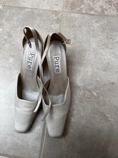 Lovely Ivory Satin Shoes Size