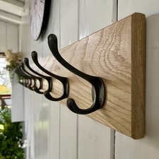 Wooden oak coat - oak, rack