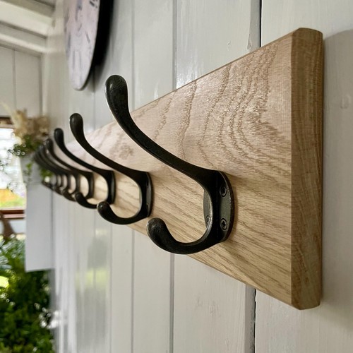 Wooden oak coat rack - oak,