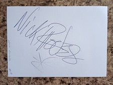 Nick Rhodes "Duran Duran" Keyboards Personally Signed Page AFTAL COA