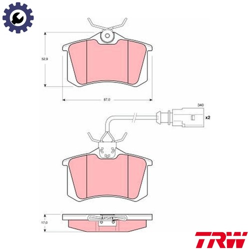 Brake pad set - pad, disc