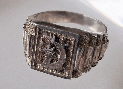 Vintage asian dragon signet - asian,