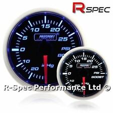 NEW MECHANICAL 52mm Prosport Super Blue / White Turbo Boost Gauge Kit - PSI 