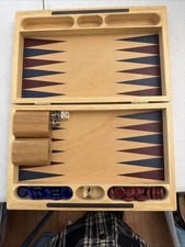 Vintage Wooden Backgammon Set