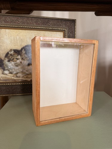 Vintage wooden display frame - display,