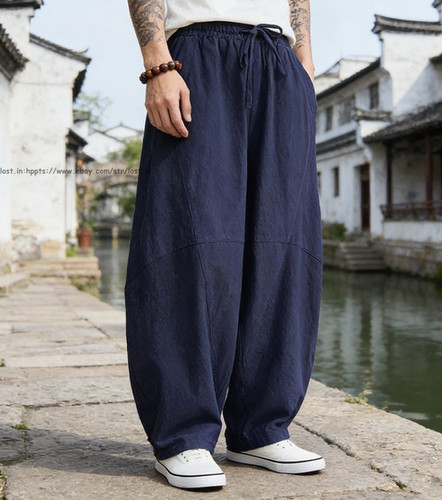 Summer men cotton linen pants - summer,