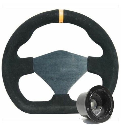 250mm black moulded steering - moulded,