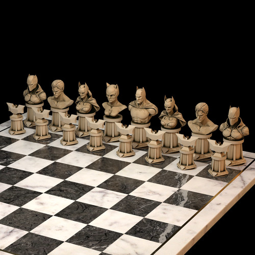 Batman themed chess set - batman,