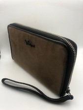 Kipling clutch bag/ purse/ wallet, rich brown, with wrist strap, excellent cond