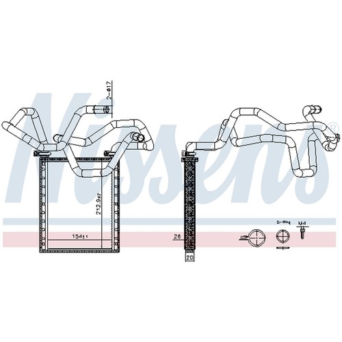 Heater matrix for - for, toyota