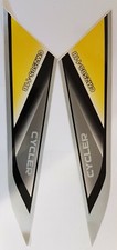 JNK1596 SET OF 2 x  CYCLER YELLOW / BLACK  BASHAN 250CC QUAD BIKE STICKERS