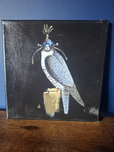 Superb peregrine falcon oil - superb,
