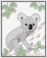 DoodleCraft - Blackwork kit - Koala