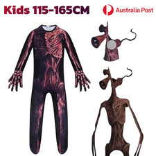 Kids Siren Head Cosplay Costume Jumpsuit Mask Outfits Halloween Book Week Party