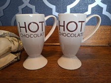 Whittard of Chelsea Hot Chocolate Tall Mug Ceramic Footed Cup Mug