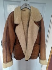 Vintage B-3 Genuine Shearling (Sheepskin) Flight Jacket - Size Large Mens