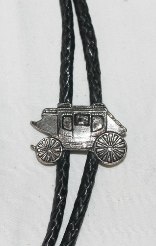 Vintage metal stagecoach bolo - vintage,