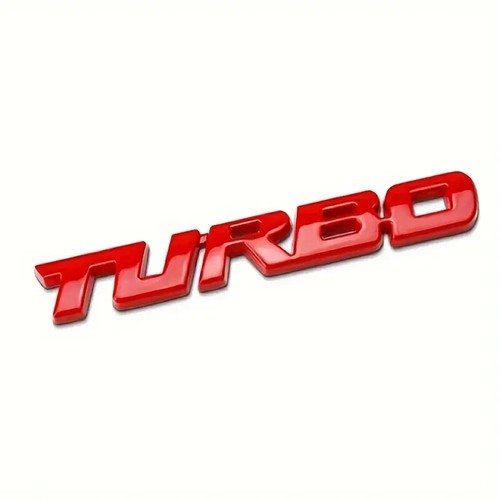 Red turbo car badge emblem - turbo,
