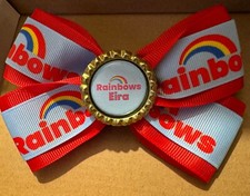 Personalised New Logo Rainbows Uniform Girl Guiding Boutique Hair Bow Grosgrain