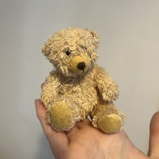 Tiny golden teddy bear plush - bear,