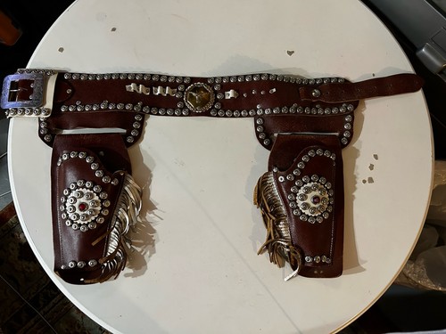 Vintage leather keystone - vintage,