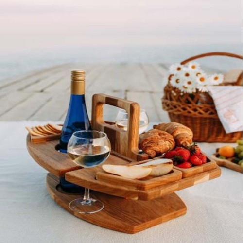 Foldable wooden picnic table - foldable,