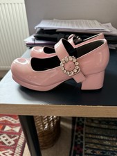 Pink Girls Platform Shoes UK 5 Kawaii Jirai Decora Cosplay