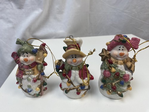 Snowman figurines set 3 - set, of