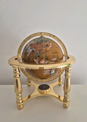 Vintage gemstone world globe - world,