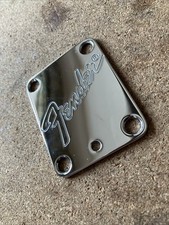 Genuine 80s 90s Fender USA Strat Plus Large CBS era Logo + Micro Tilt Neck Plate