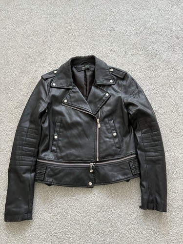 Zara basic black faux - , leather