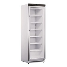 KMF400G White Upright Single Glass Door Commercial Catering Freezer
