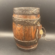 Small Wooden Barrel Keg Iron