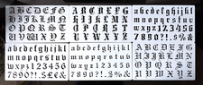 OLD ENGLISH FONT ALPHABET LETTERS AND NUMBERS STENCIL (BRAND NEW)