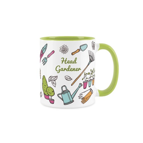 Head gardener mug green - head,
