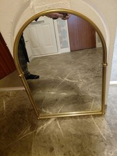 Arch shaped brass mirror used