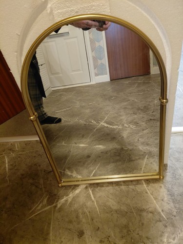 Arch shaped brass - , mirror