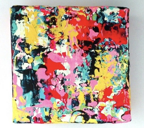 Original abstract art mini box - abstract,