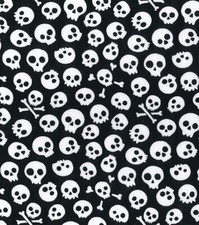 SPOOKY ROUND SKULLS BLACK