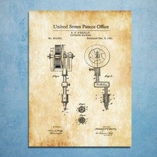 Tattoo Gun Patent retro vintage metal plaques poster image