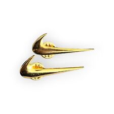 2 x Nike Metal Pin Badge Set Swoosh Air Force Jordan Dunk Trainers 3.5cm Gold