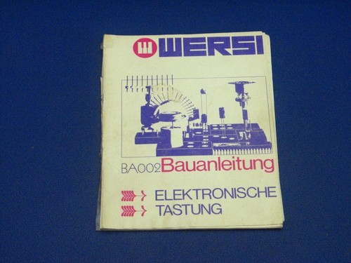 Wersi construction manual - construction,